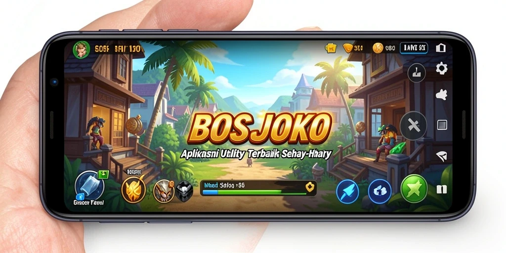Tampilan utama BOSJOKO dengan fitur-fitur Utility yang menarik.