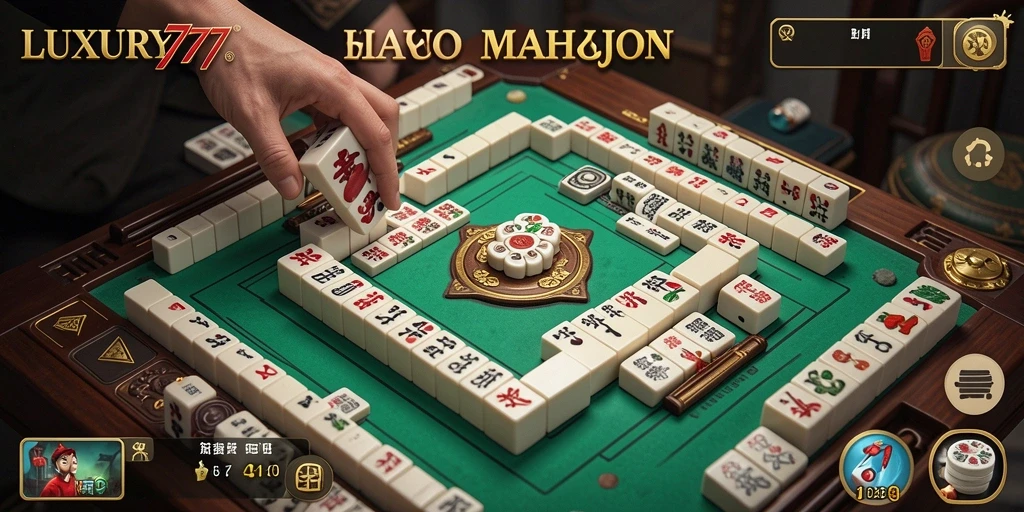 Screenshot gameplay LUXURY777 menampilkan aksi seru Mahjong.
