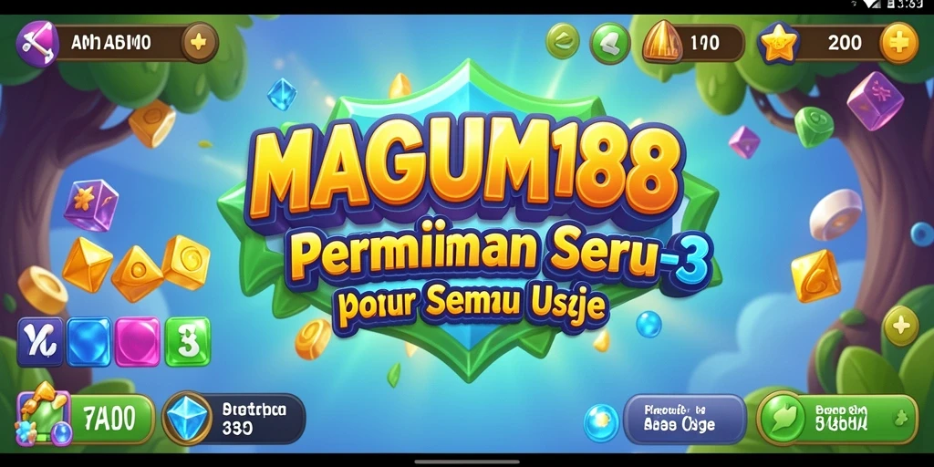 Screenshot yang menunjukkan keseruan bermain Match-3 di MAGNUM188.