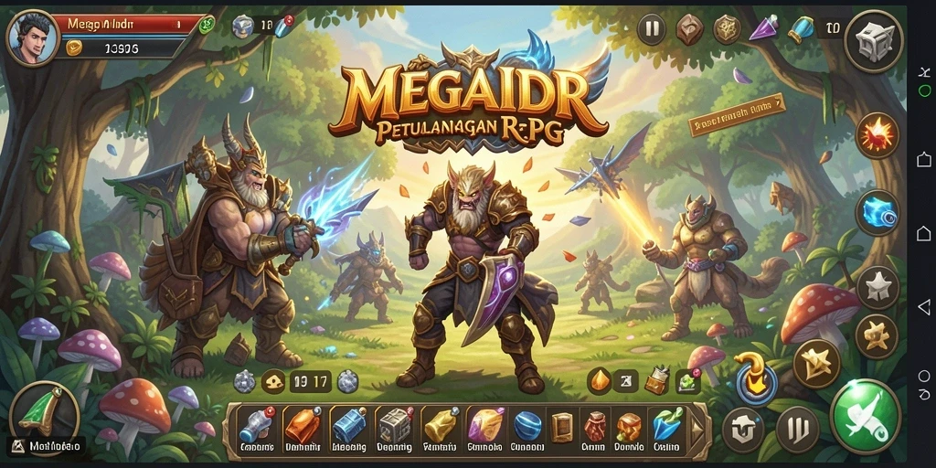 Tampilan gameplay <strong>MEGAIDR</strong> yang mendebarkan dengan aksi pertarungan seru.
