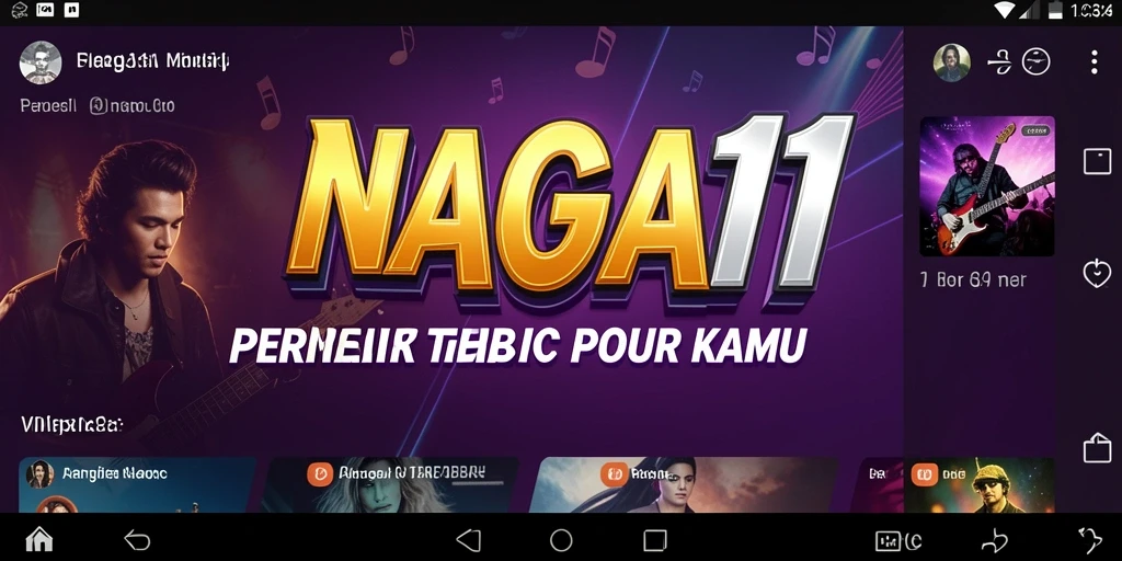 Screenshot utama NAGA11 menampilkan gameplay musik yang mengasyikkan.