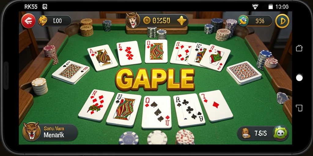 Gameplay Gaple yang menarik dan interaktif di RK55.