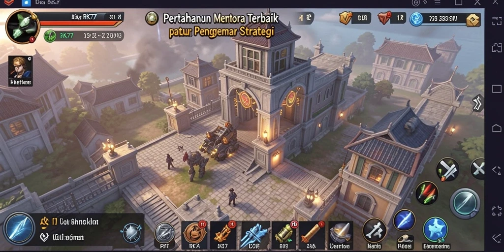 Tampilan gameplay RK77 yang mendebarkan saat melawan gelombang musuh.