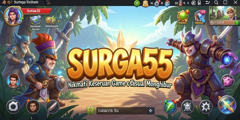 Tampilkan keseruan gameplay ringan SURGA55 yang menghibur.