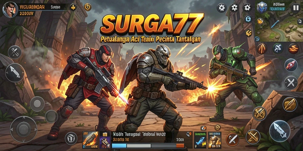 Tampilan gameplay SURGA77 yang seru dan mendebarkan.